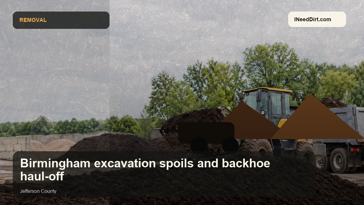 Birmingham excavation spoils and backhoe haul-off visual guide
