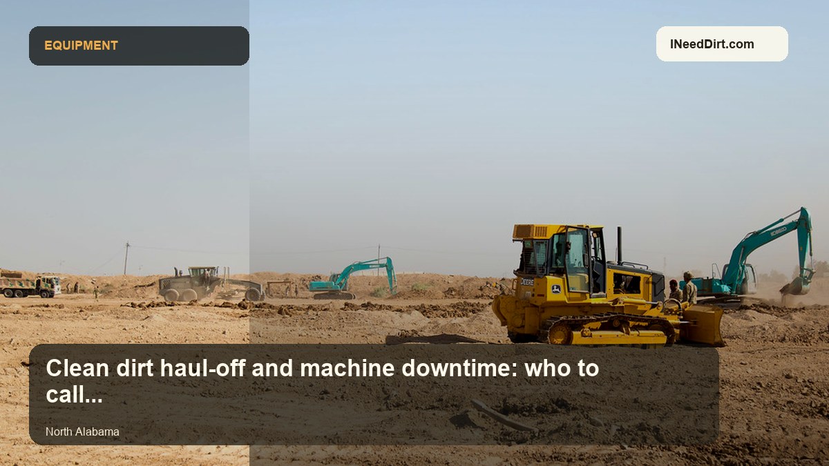 Clean dirt haul-off and machine downtime: who to call first visual guide