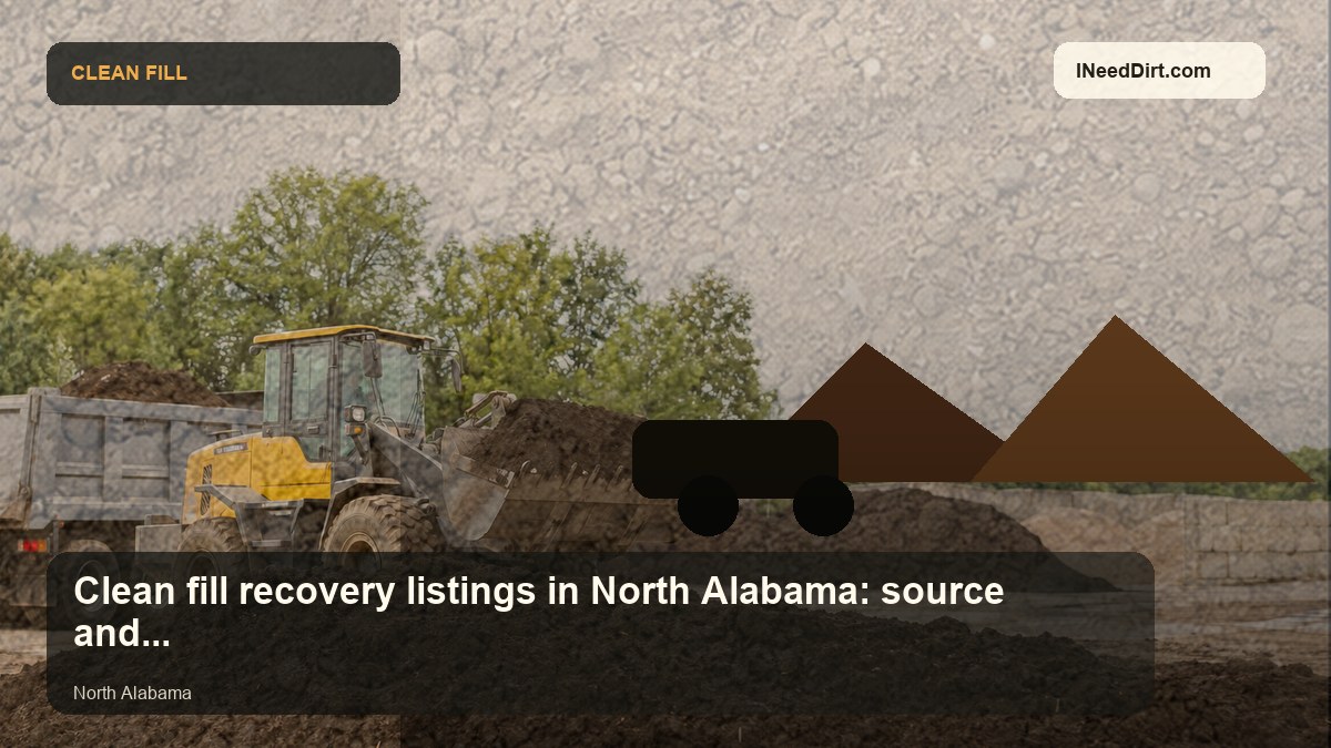 Clean fill recovery listings in North Alabama: source and list safely visual guide
