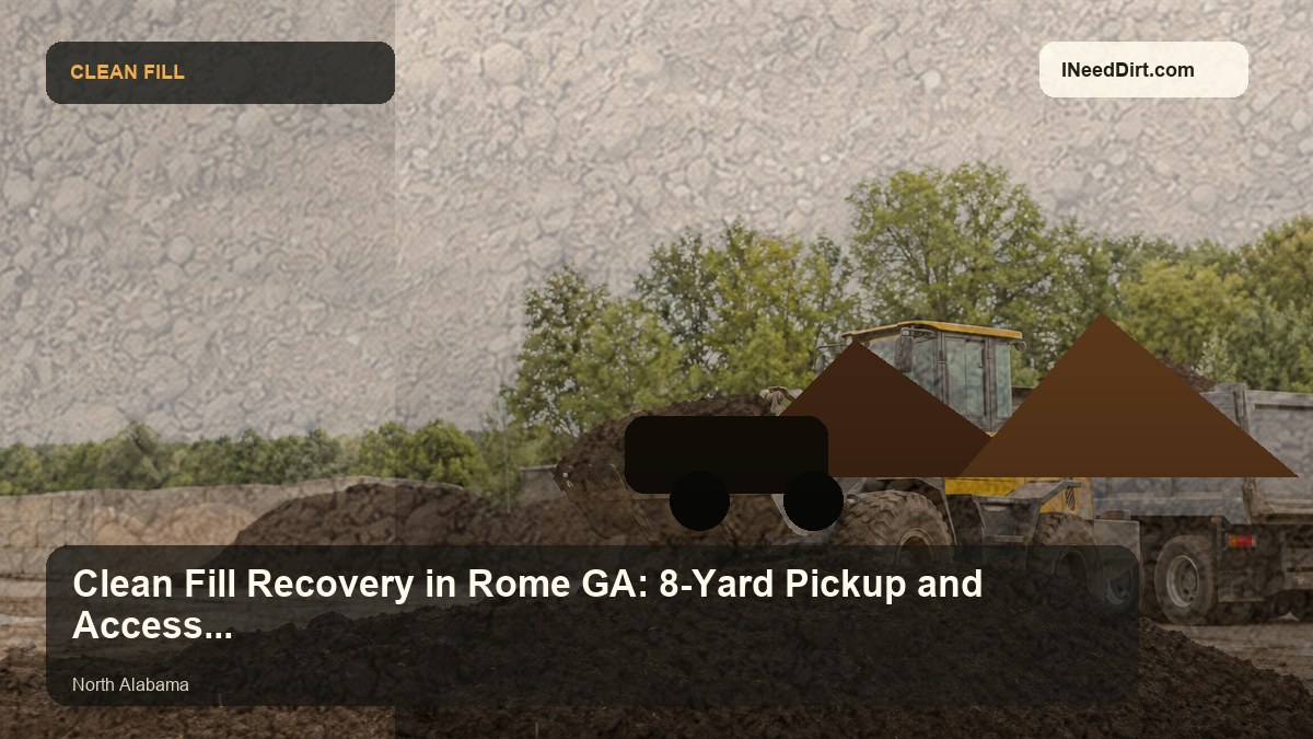 Clean Fill Recovery in Rome GA: 8-Yard Pickup and Access Checklist visual guide