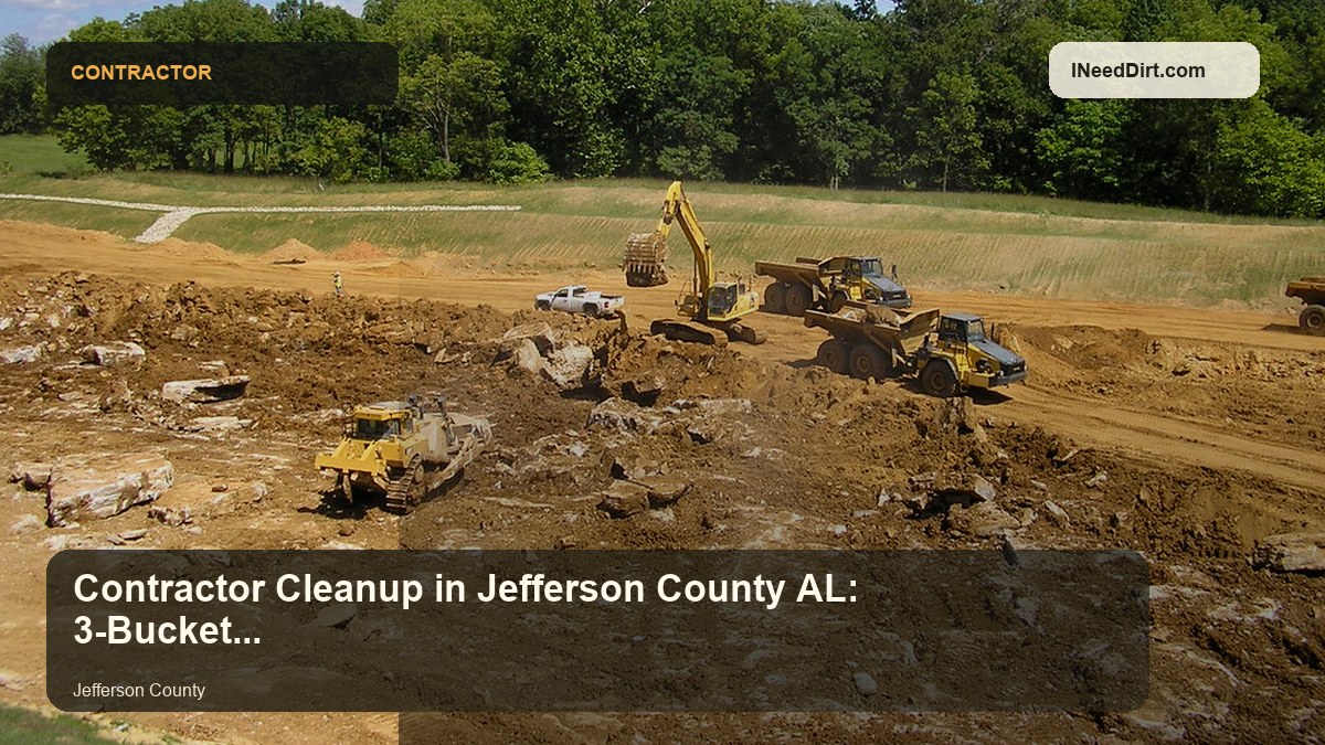Contractor Cleanup in Jefferson County AL: 3-Bucket Dirt Sorting Guide visual guide