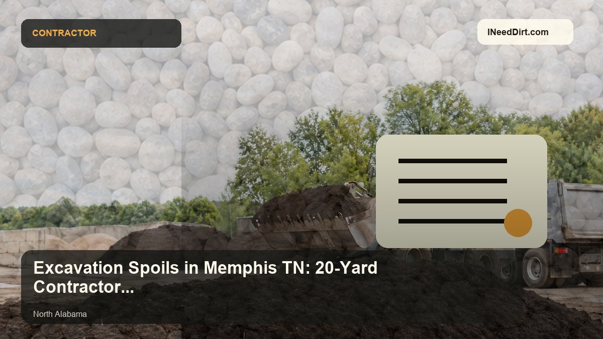 Excavation Spoils in Memphis TN: 20-Yard Contractor Cleanup Seed Guide visual guide
