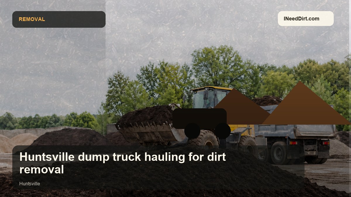 Huntsville dump truck hauling for dirt removal visual guide