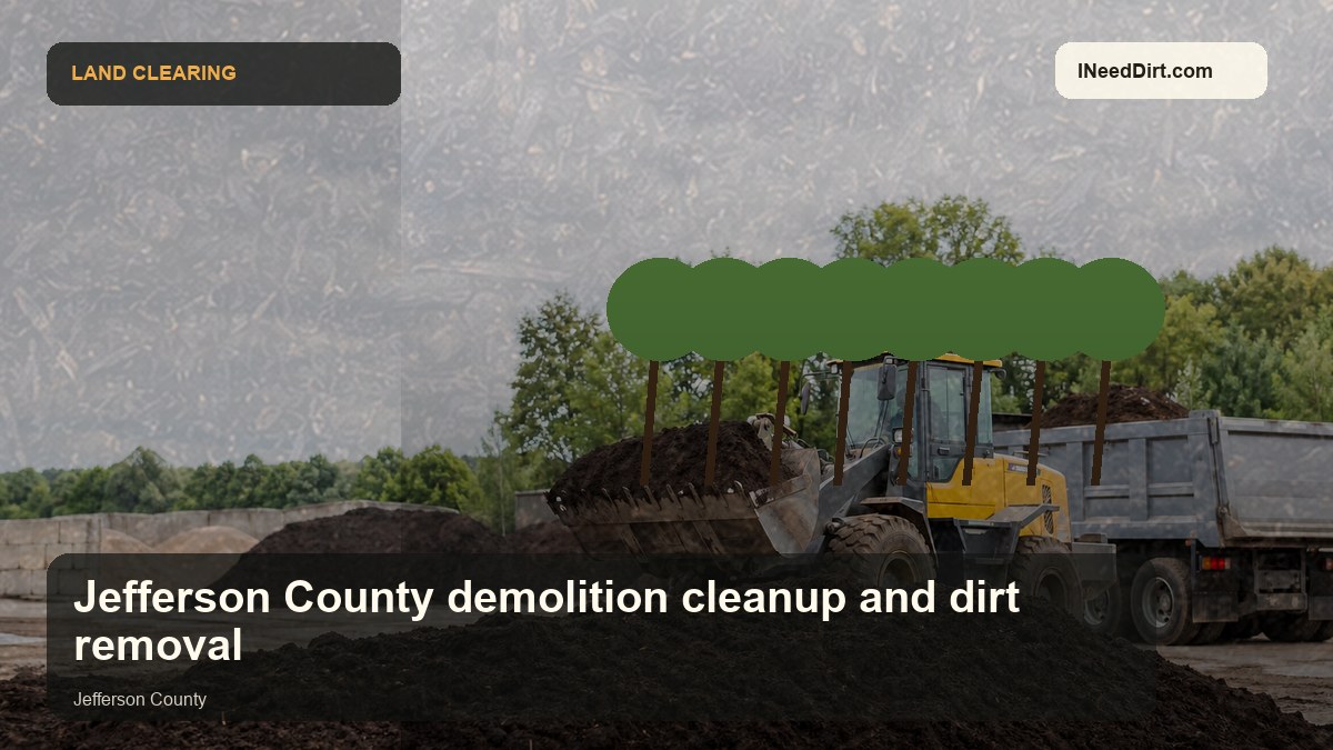 Jefferson County demolition cleanup and dirt removal visual guide