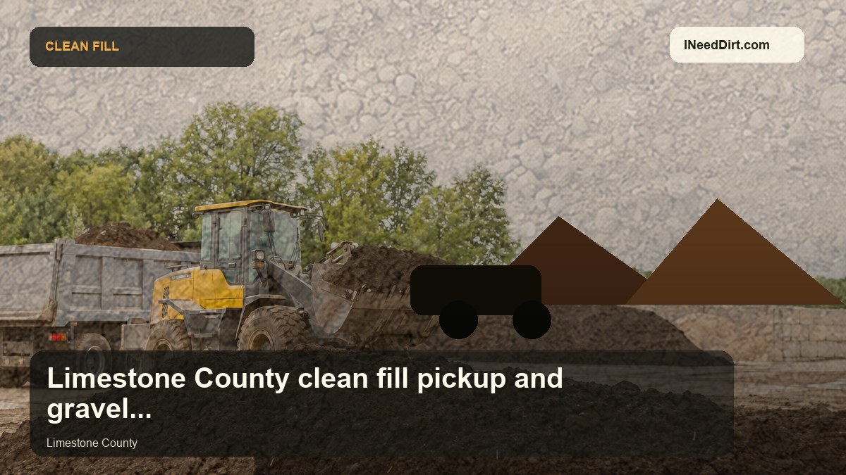 Limestone County clean fill pickup and gravel hauling visual guide