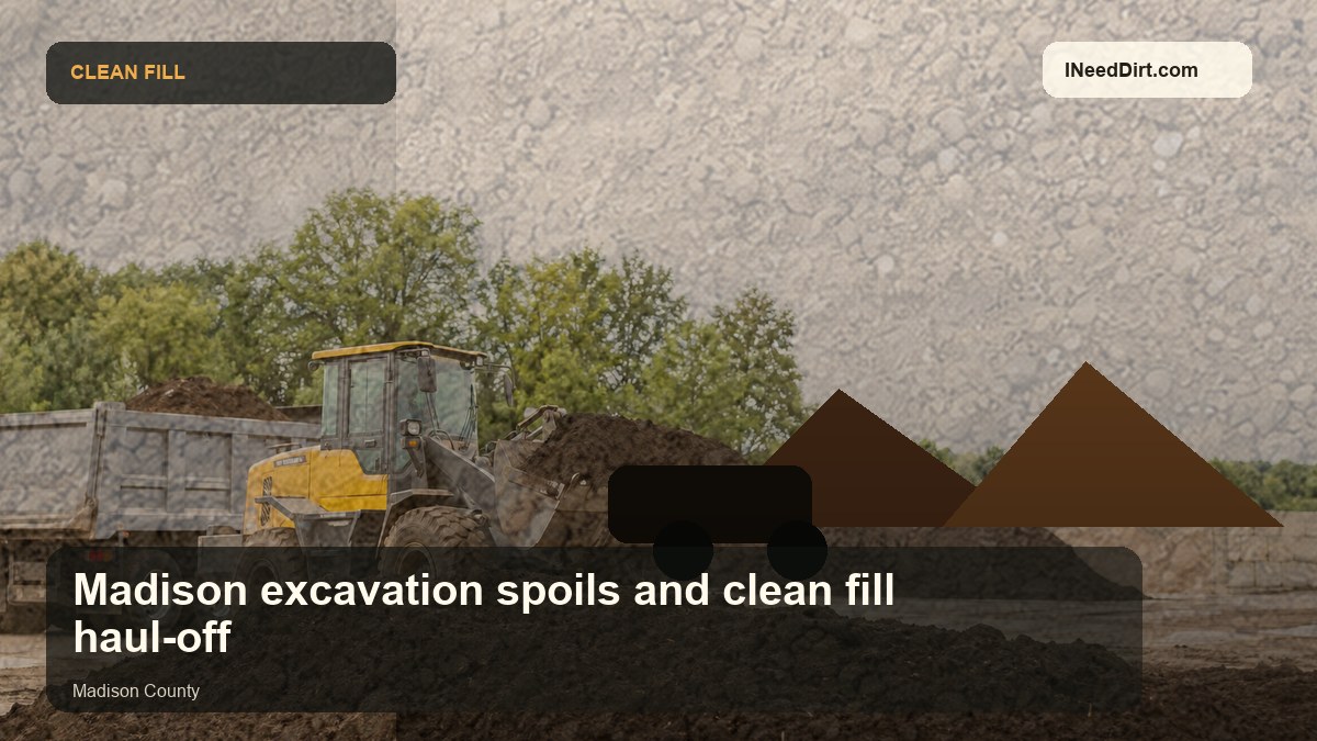 Madison excavation spoils and clean fill haul-off visual guide