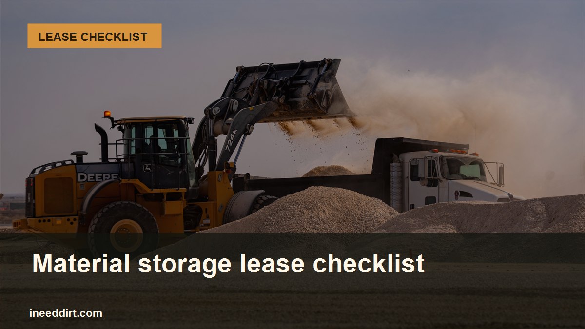 Material storage lease checklist for Alabama landowners visual guide