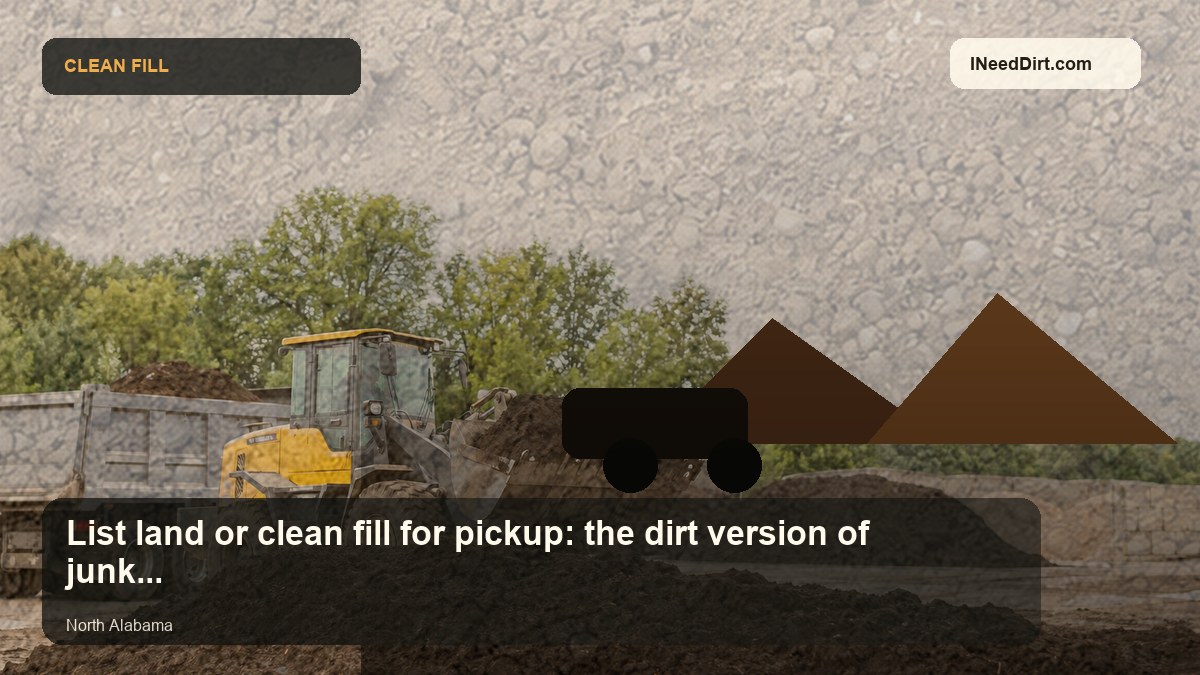 List land or clean fill for pickup: the dirt version of junk removal visual guide