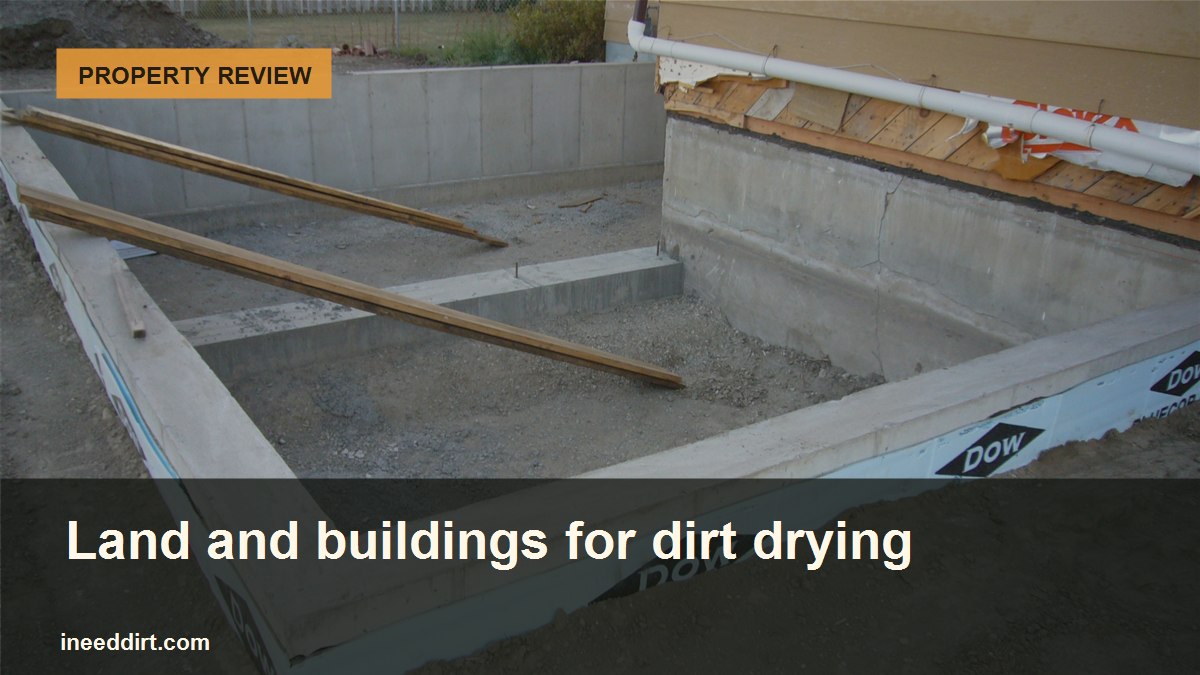 Unused buildings and land for dirt drying in Alabama visual guide